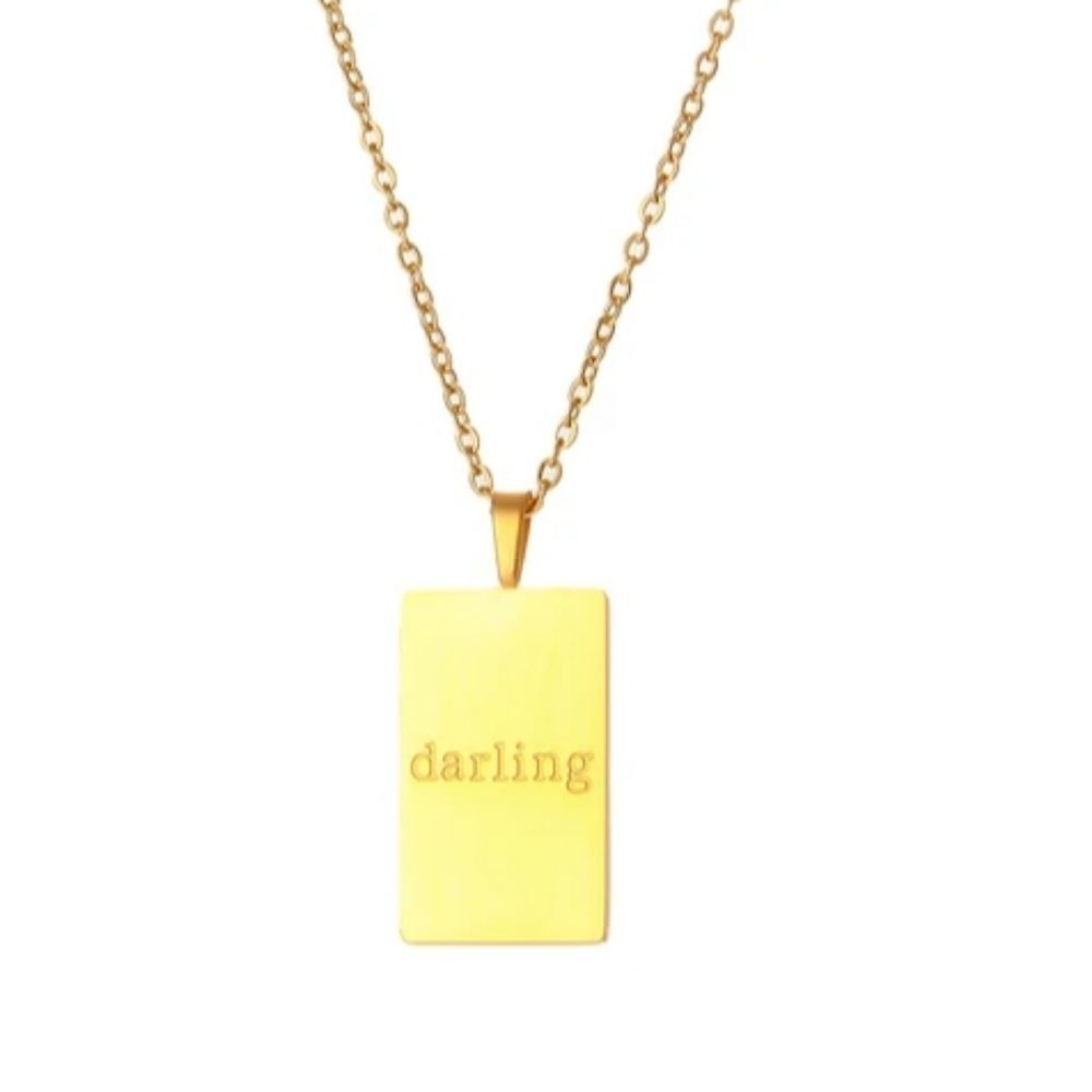 Darling 18K Gold Plated Stainless Steel Pendant Necklace